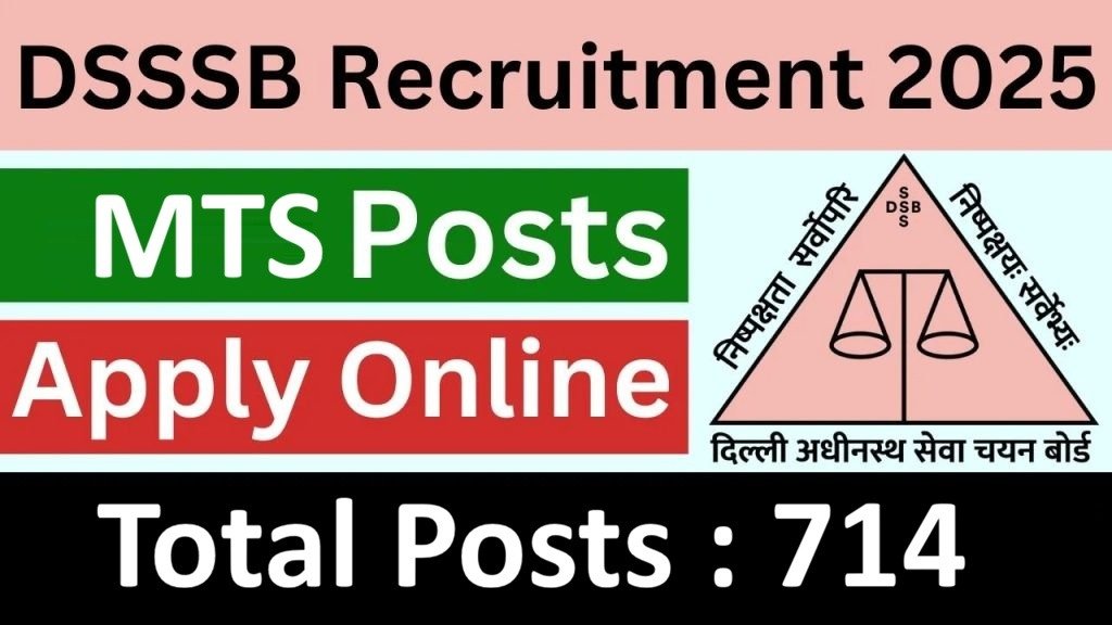 DSSSB MTS Recruitment 2026