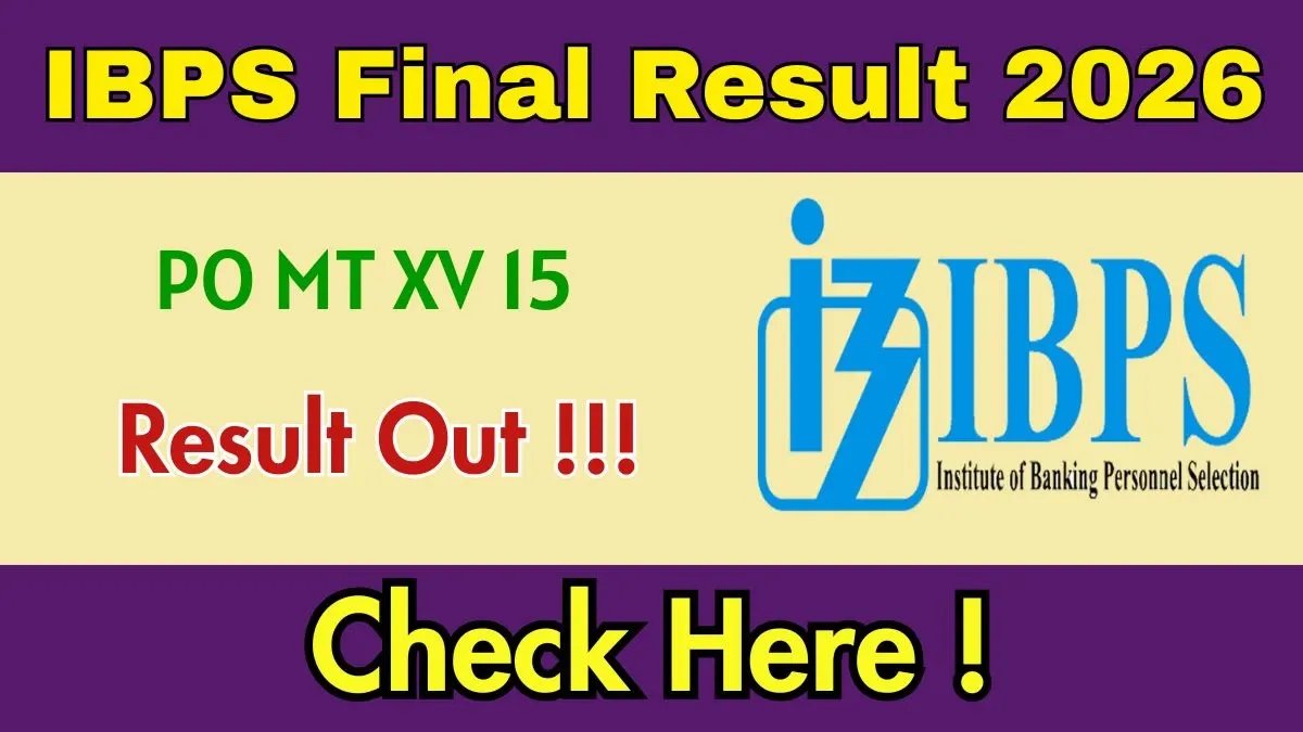 IBPS PO MT XV 15 Final Result 2026 OUT - Download Merit List, Scorecard & Provisional Allotment