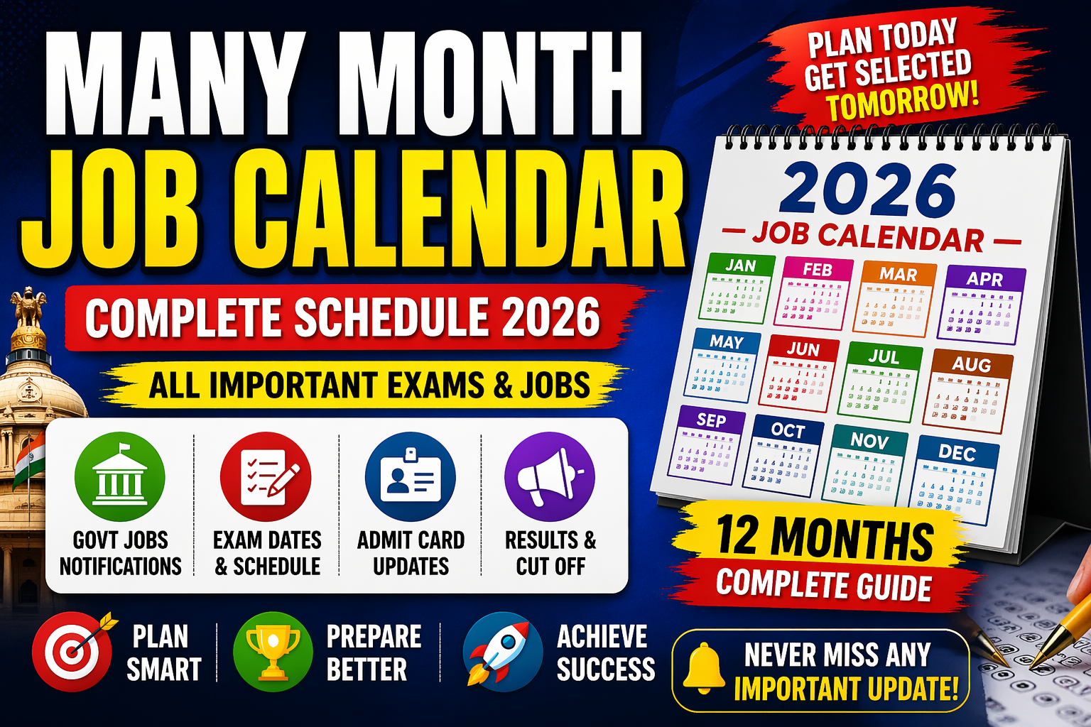 🔥 May 2026 Job Calendar (Govt Exams & Notifications)