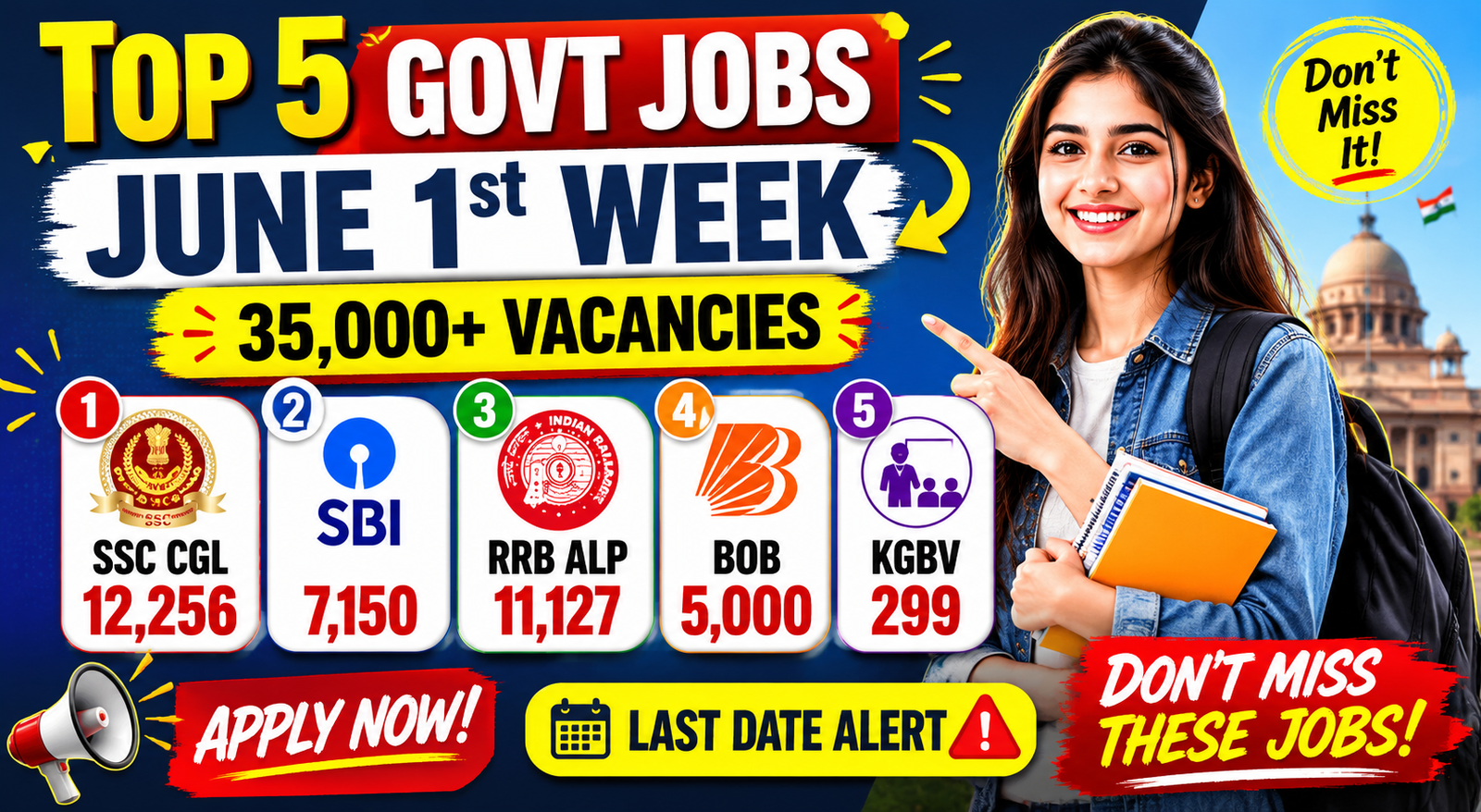 June First Week Top 5 Government Jobs Recap 2026 – Best Sarkari Job Opportunities This Week